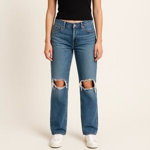 Levi’s Low Pro Straight W28 (US 6/7) Women's Distressed Jeans A0964-0006
